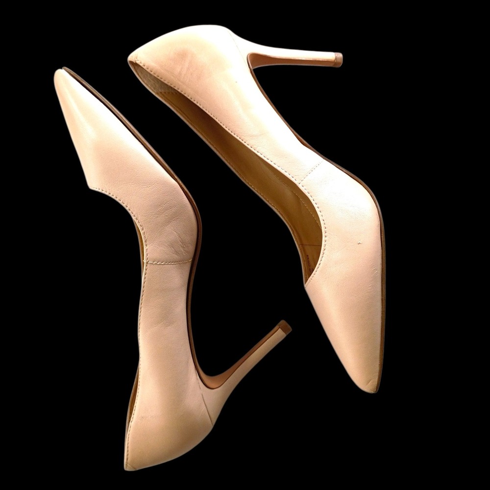 Banana‎ Republic Madison Pumps Womens 9 Nude Beige Leather Pointed Toe Stiletto